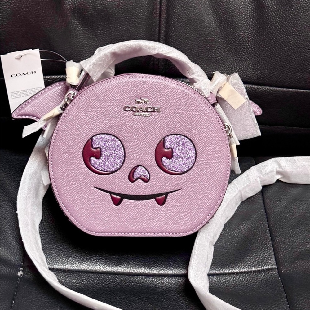 NWT COACH Halloween Canteen Crossbody Bag With Halloween Bat